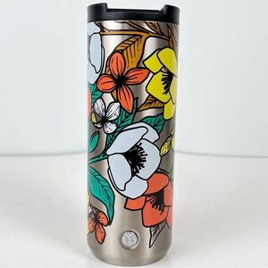 Starbucks Travel Mug 16-oz. 2018 Poppy Retro Flowers Cup Stainless Screw Top